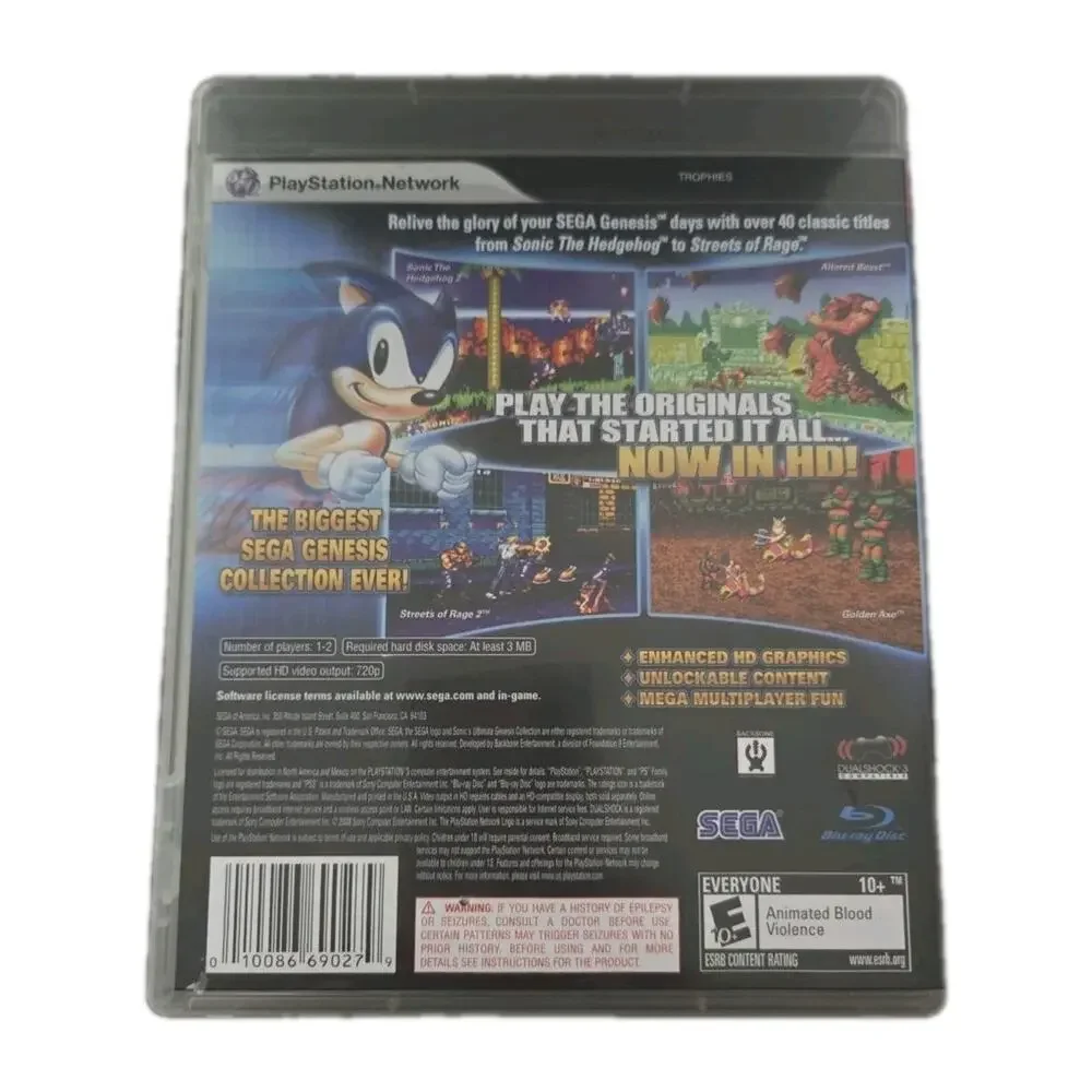 Sonic's Ultimate Genesis Collection Sony PlayStation 3, 2009 Complete CIB Tested